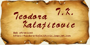 Teodora Kalajitović vizit kartica